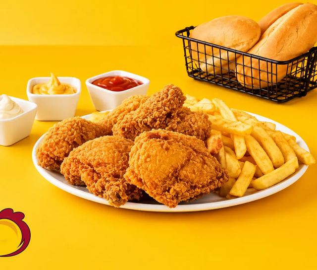 Spicy Half Chicken Broast + Bun & Fries